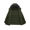 thumbnail image 4 of Wantdo Women's Recycled Plus Size Water-Repllent Jacket Insulated Winter Coat Warm Parka Jacket Army Green 4XL, 4 of 7