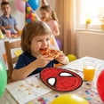 thumbnail image 6 of Amscan Spider-Man Webbed Wonder Shaped Disposable Paper Party Plates 80 Count 7 Inch, 6 of 8
