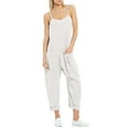 thumbnail image 1 of TrendOFT Jumpsuits For Women Casual Summer Solid Loose Pocket Spaghetti Strap Wide Leg Womens Overalls Rompers White M, 1 of 5