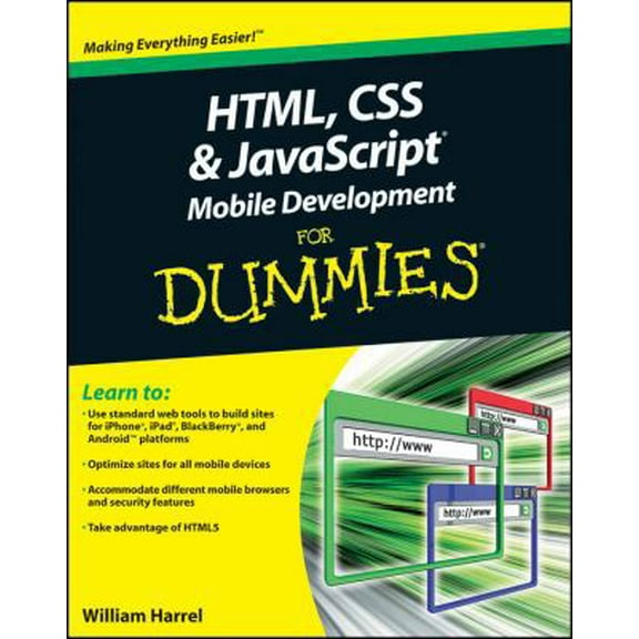 Pre-Owned HTML, CSS, and JavaScript Mobile Development for Dummies (Paperback) 1118026225 9781118026229