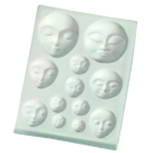 Sculpey Easy Release Art Doll Face Flexible Push Mold