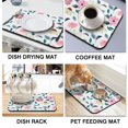 thumbnail image 2 of Watercolor Floral Dish Drying Mat - Functional Kitchen Elegance - Highly Absorbent and Reversible, 2 of 7