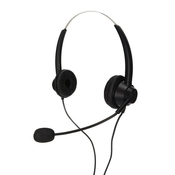 Customer Service Headset Communication Headphone Customer Service Headset Noise Cancelling RJ9 Plug Binaural Wired Telephone Headphone With Mic For VOIP Phones