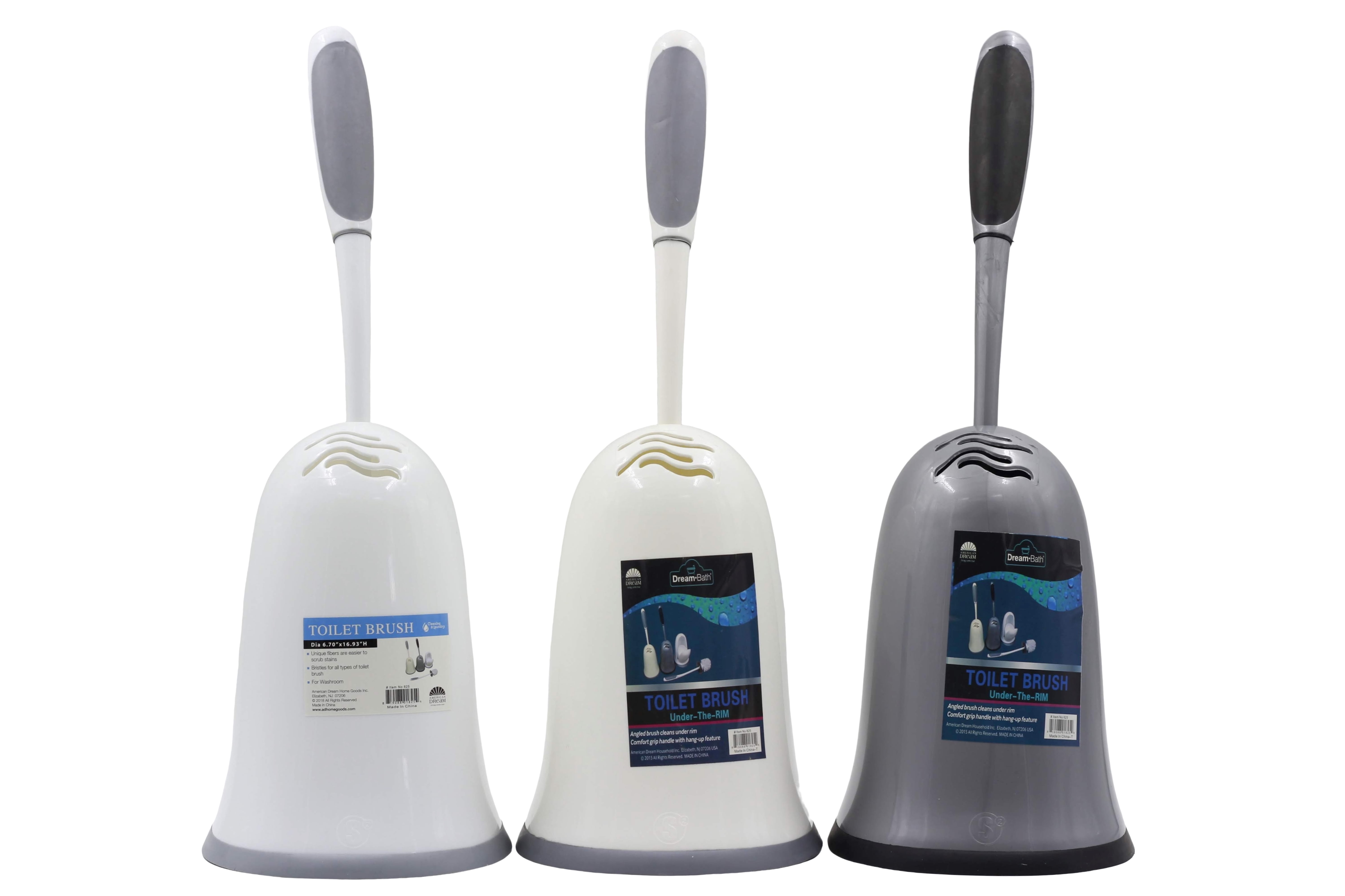 Dream Bath Heavy Duty Toilet Brush with Shred Proof Bristles, plastic