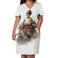 thumbnail image 3 of Bushi Design-vestido holgado con bolsillos para mujer elegante vestido de noche japonés de Guerrero samurái verano, 3 of 7