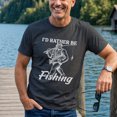 thumbnail image 4 of Jollimate Bigfoot I'd Rather Be Fishing T-Shirt, Funny Sasquatch Angler Graphic Tee, Men's Gift, 4 of 6