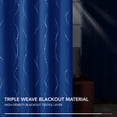 thumbnail image 6 of Deconovo Blackout Curtains, Energy Saving, 2 Panels, Royal Blue, 52W x 95L Inch, Noise Reducing, Thermal Insulated With Wave Line and Dots, 6 of 7
