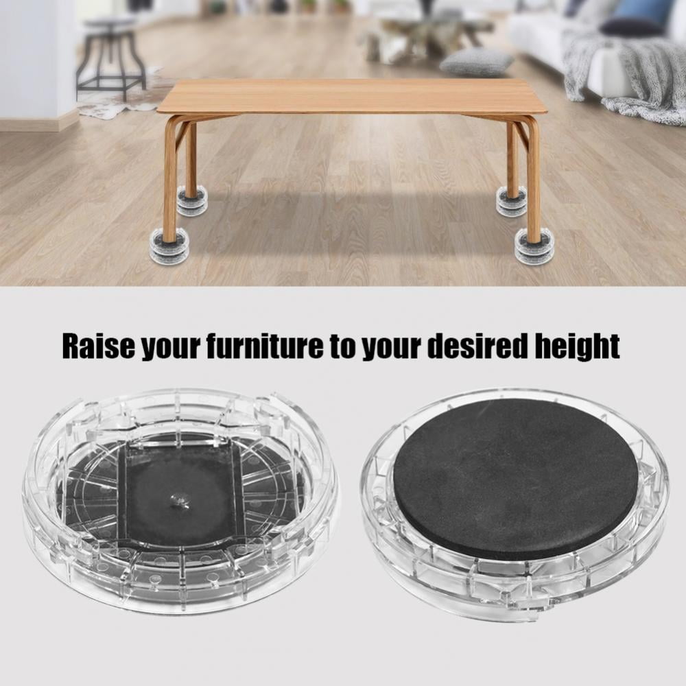 OTVIAP 8Pack Round Multislot Nonslip Bed Risers Sofa Chair Table