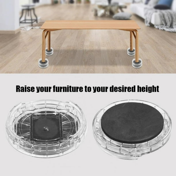 LYUMO 8Pcs Chair Bed Risers Elephant Feet Lift Furniture Extra Raisers