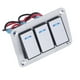 thumbnail image 1 of Panel de interruptor basculante interruptor resistente de resistencia al desgaste de 3 vías con LED azules para yate de coche RV, 1 of 12