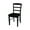 Black, variant on International Concepts Madrid Ladderback Dining Chair in Black (Set of 2)