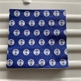 thumbnail image 4 of Servilleta de papel para fiesta de cumpleaños y boda, tejido elegante a rayas azules, hermosas servilletas vintage, decoración cuadrada para el hogar, 3 capas, 4 of 4