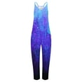 thumbnail image 5 of WREESH Womens Baggy Overalls Fashion Summer Casual Sleeveless Suspender Jumpsuit Purple, 5 of 5