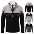 thumbnail image 6 of qucoqpe Classic Knit Cardigan Sweaters for Men Fall Winter Casual Long Sleeve Jacket Trendy Full Zip Sweater Coats, 6 of 6