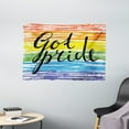 thumbnail image 1 of Pride Decorations Tapestry, Got Pride Sketchy Handwriting Grunge Crayon Paint International Event, Wall Hanging for Bedroom Living Room Dorm Decor, 60W X 40L Inches, Multicolor, by Ambesonne, 1 of 2