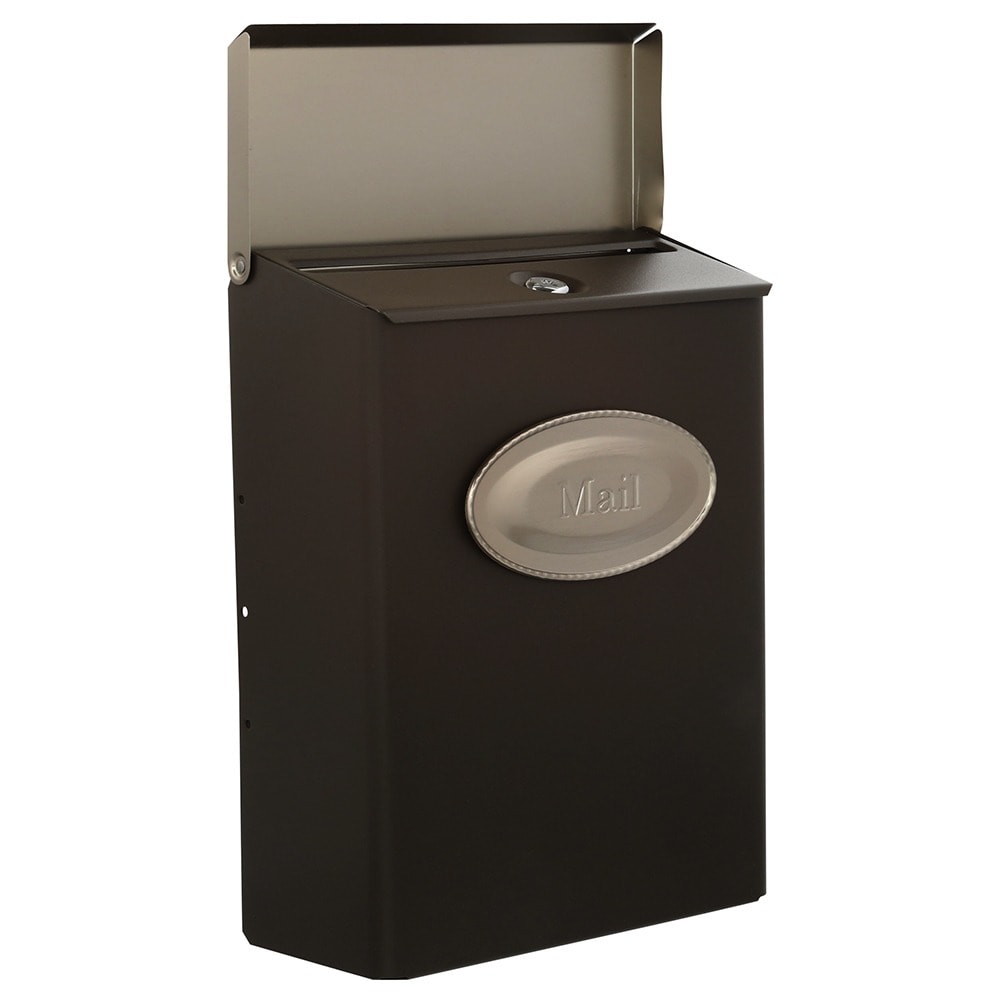 Gibraltar Designer Modern Steel Residential Locking Wall Mount Mailbox, Bronze