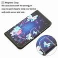 thumbnail image 4 of Allytech Wallet Case for Apple iPhone 14 Pro Max, Shockproof for Women Premium PU Leather Flip Cover with Lanyard Card Holder Stand Protective Phone Case, Butterfly, 4 of 6