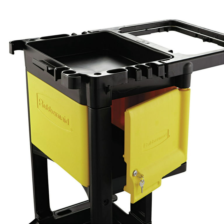 Microfiber & More Janitor Cart w/Locking Cabinet