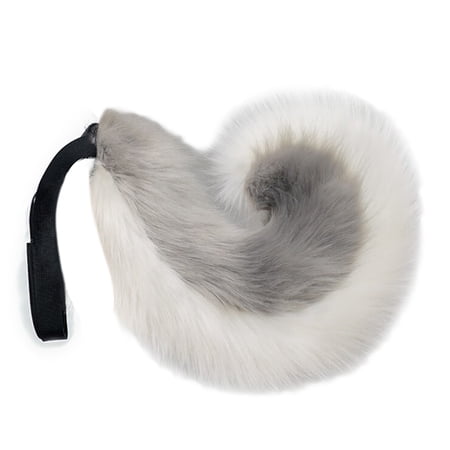 Faux Furs Dog Ears Headband Tail Animal Dog Costumes for Halloween Cosplay Party