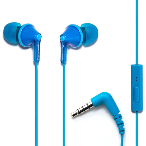Auriculares con cable Panasonic ErgoFit RP-TCM125-A con micrófono azul