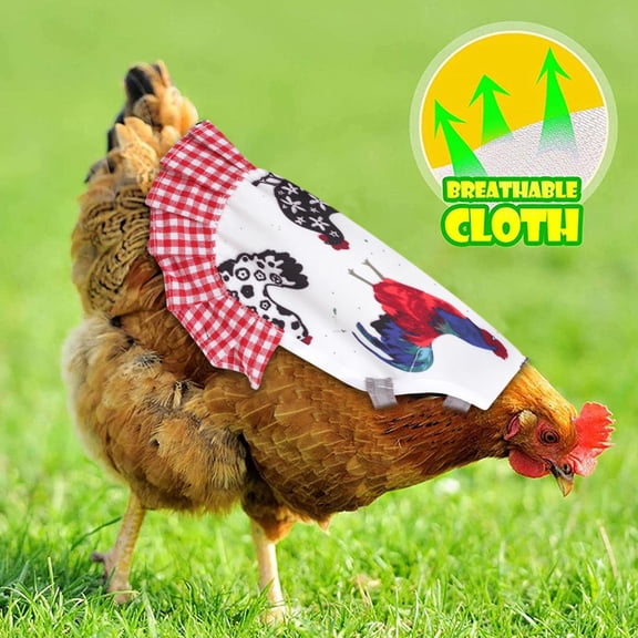2022 Chicken Saddle for Hens - Adjustable Chicken Jacket with Elastic Strap, Protects Feathers from Damage, Stylish Design for Poultry, Ideal for Breeding Season