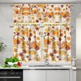 thumbnail image 5 of Squirrel Kitchen Curtains Window Curtains Elegant Curtains for Living Room, Fall Leaves Rod Pocket Short Tier Curtain for Room Decorative Curtains Valance, 5 of 6