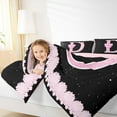 thumbnail image 4 of Manfei Personalized Letter D Full Size Comforter Sets,Bow Monogrammed Theme Bedding Comforter Set,Pink Black Bedding Sets For Girl Teens,Ultra Soft Bedroom Decor Reversible,3 Pieces, 4 of 8
