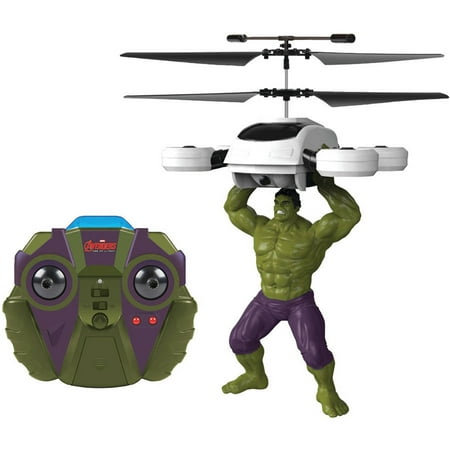 World Tech Toys 2-Channel Marvel IR Helicopter with Action Phrases Featuring The Hulk