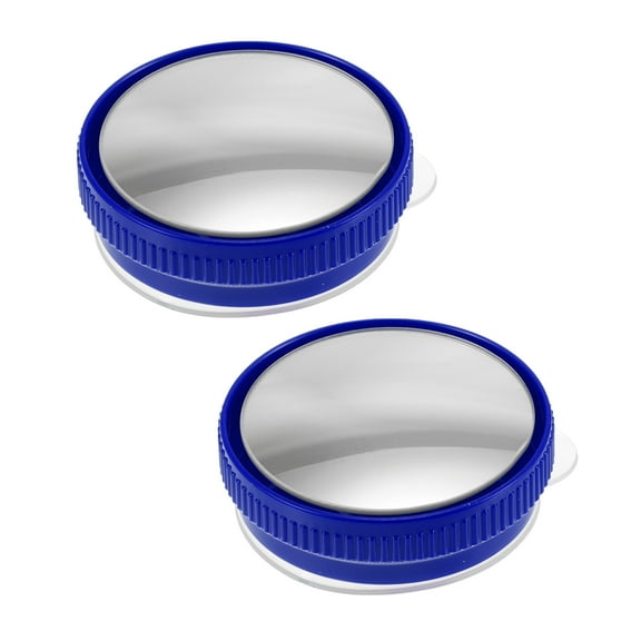 Unique Bargains 1 Pair Universal Blind Spot Car Mirror Car Rearview Mirror 360 Degree Rotation Adjustable Glass Blue