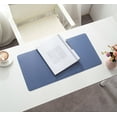 thumbnail image 2 of Leather Desk Pad Protector, 31.5" x 15.7" Waterproof Mouse Pad Desk Mat, Non-Slip PVC Leather Desk Blotter Laptop Desk Pad Writing Pad(Sky Blue), 2 of 7