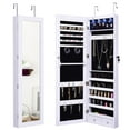 thumbnail image 1 of Giantex Jewelry Armoire with Full-Length Mirror and 15 LED Lights, White, 1 of 10