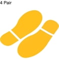 thumbnail image 3 of PATIKIL 8x3.3" Footprint Sticker, 4 Pairs PVC Shoes Floor Decal Sign for Class Decor Stair Guide, Yellow, 3 of 6