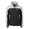 thumbnail image 2 of Women's Cutter & Buck Black Kansas City Chiefs  Charter Eco Recycled Half-Zip Hooded Anorak Jacket, 2 of 3