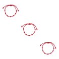 thumbnail image 4 of Jumpingount Pulseras anudadas con 7 nudos de la suerte, tejida de longitud, accesorios populares para mujer, cadena de mano, Unisex, adultos, Type1 NO1, 4 of 6