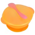 thumbnail image 4 of Baby Bowl,  Bowl Tab Heat Resistant Safe Machine Washable With Lid And Spoon For Babies Orange, 4 of 8
