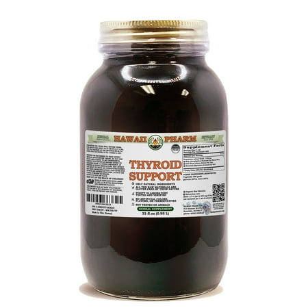 Thyroid Support Glycerite, Kelp (Ascophyllum Nodosum) Dried Whole Plant, Oatstraw (Avena Sativa) Dried Stem and Leaf, Horsetail (Equisetum Arvense) Dried Herb Alcohol-Free Liquid Extract, Glycerite