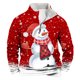 thumbnail image 1 of Sudadera sin capucha para hombre, de invierno, con cuello alto, cremallera, estampado navideño, jersey de manga larga, sudadera con capucha, blusa de poliéster para hombre, 1 of 3
