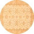 thumbnail image 1 of Ahgly Company Indoor Round Oriental Orange Traditional Area Rugs, 3' Round, 1 of 4