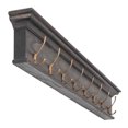 thumbnail image 2 of Home Wall Decorative Antique Brass Hardware 8 Hook Coat Rack - Black, 2 of 7