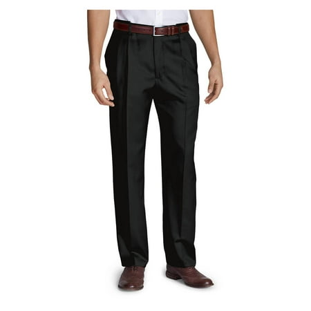 - Eddie Bauer Men's Relaxed Fit Pleated Comfort Waist Wool Gabardine Trousers