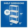 ZZYY 4 Shelf Fixed Height Solid Light Duty Storage Unit 12 x 24 x for