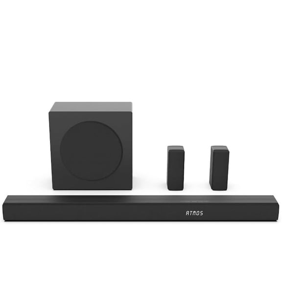 Restored Hisense 5.1 Ch Soundbar R652 with a total of 440W output, Rear Surround Speakers, 6.5 Wireless Subwoofer, Dolby Atmos and DTS Virtual X, Easy Connect