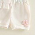thumbnail image 5 of TOWED22 Toddler Girl 2 Piece Clothes Sets Round Neck Top Tshirt + Loose Shorts Sweet Summer Clothing Outfits for Infant Baby(Beige,6-12 M), 5 of 7