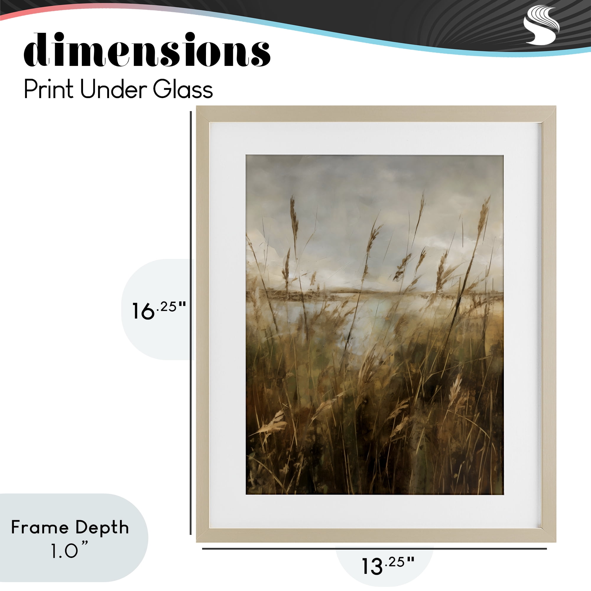 Stupell Industries Tall Grass Beside Quiet Lake Birch Framed Print Under Glass, design by Creative Studio