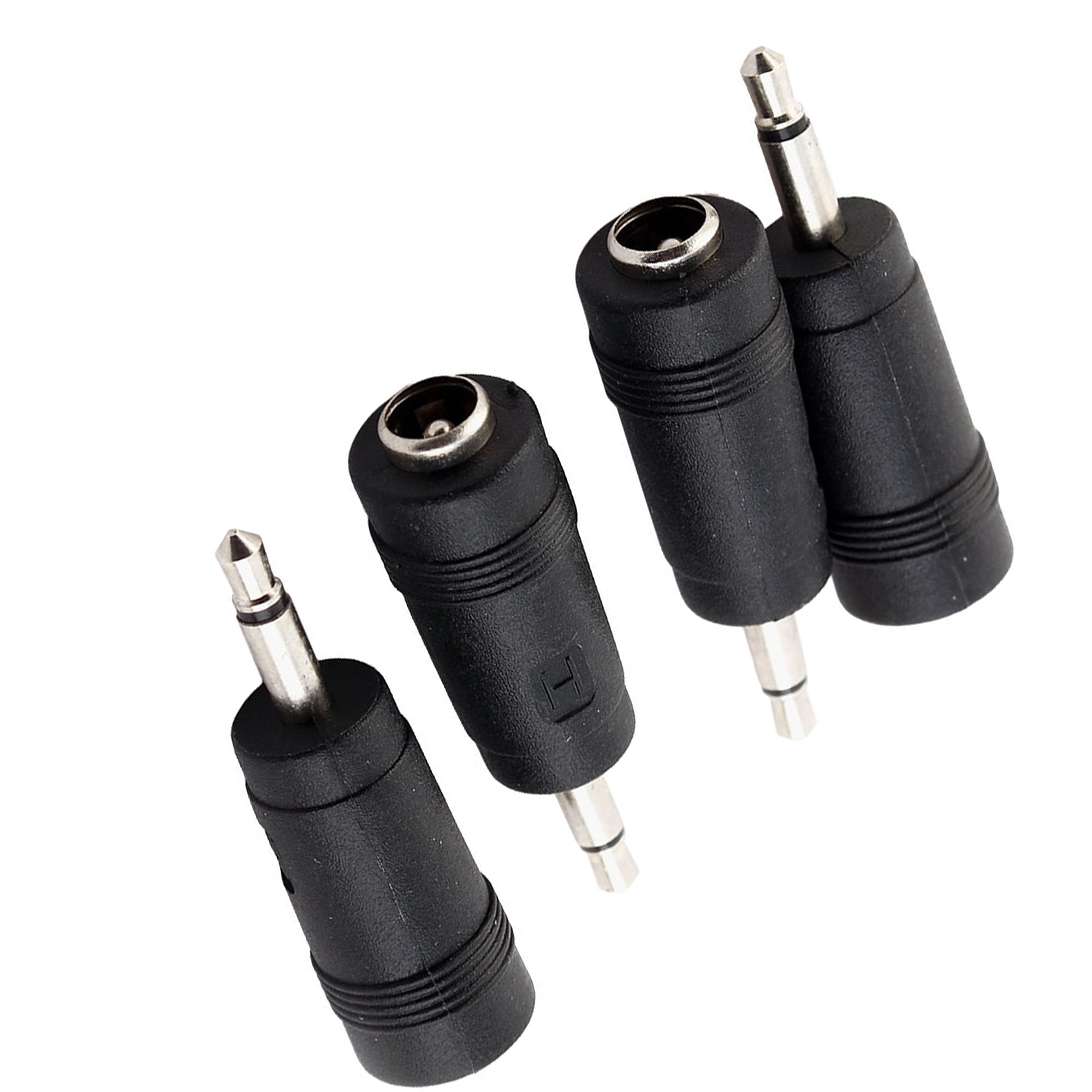Unique Bargains 3.5mm Male to 5.5mm x 2.1mm Female DC Adapter Connector 4 Pcs