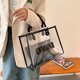 thumbnail image 4 of Bolso transparente de moda para mujer, con letras transparentes de PVC, para viajes y compras en la playa, 4 of 5