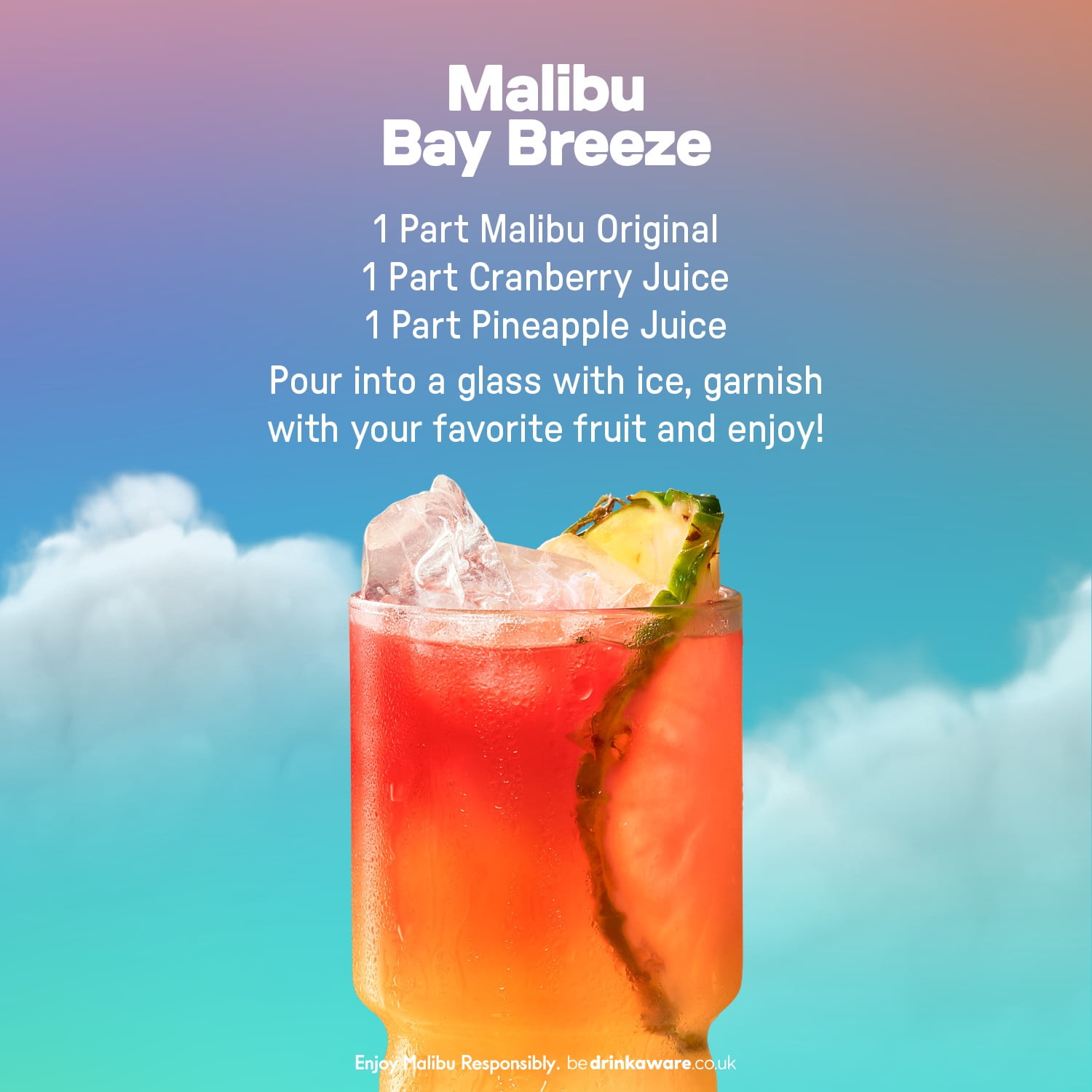 Malibu White Rum with Coconut Liqueur, 1.75 L Bottle, 21% ABV