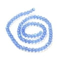 thumbnail image 2 of Electroplate Glass Beads Strands Half Rainbow Plated Faceted Rondelle Cornflower Blue 4x3mm Hole: 0.4mm 105-110pcs/strand 38-39cm, 2 of 4
