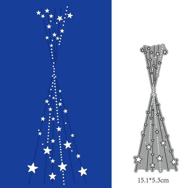 Suministros de oficina, kit de adornos para hacer uno mismo, bricolaje para el hogar, troqueles de corte de metal para hacer uno mismo, cortes de corazones con líneas de puntos navideños, plantillas d