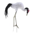 thumbnail image 2 of Figura de grulla de corona roja artificial, realista, para decoración del hogar y el jardín. Head Drop, 2 of 9